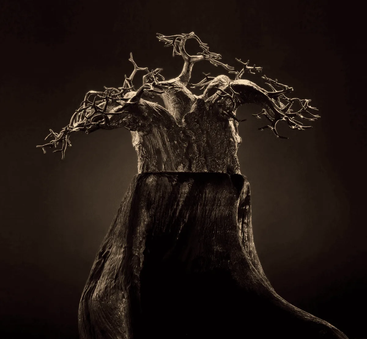 Bronze baobab tree sculpture, a symbol of The PLAYER Foundation